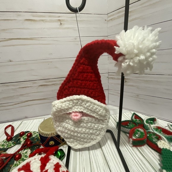 Lot of Farm House Homemade Christmas Tree Ornaments plastic canvas, misc - Picture 2 of 16